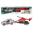 Dinosaur Die-Cast Rover and Helicopter Set