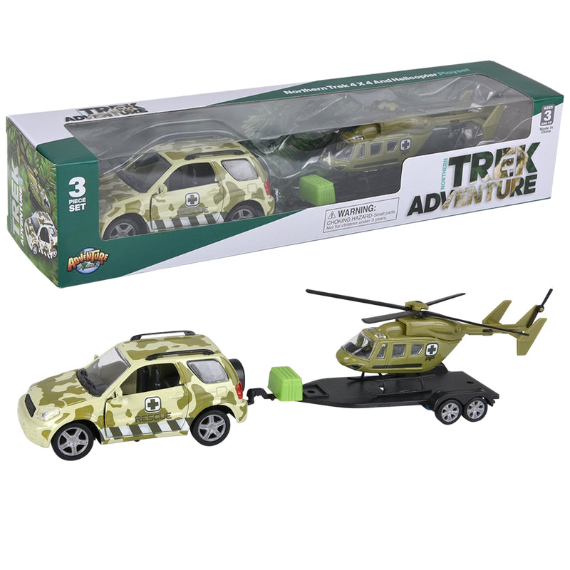 Die-Cast Rover and Helicopter Set (1 PC)