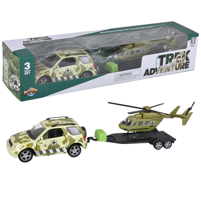 Die-Cast Rover and Helicopter Set (1 PC)