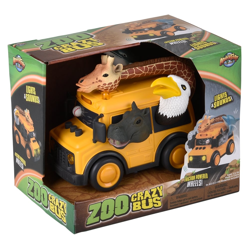 Animal School Bus With Lights and Sound