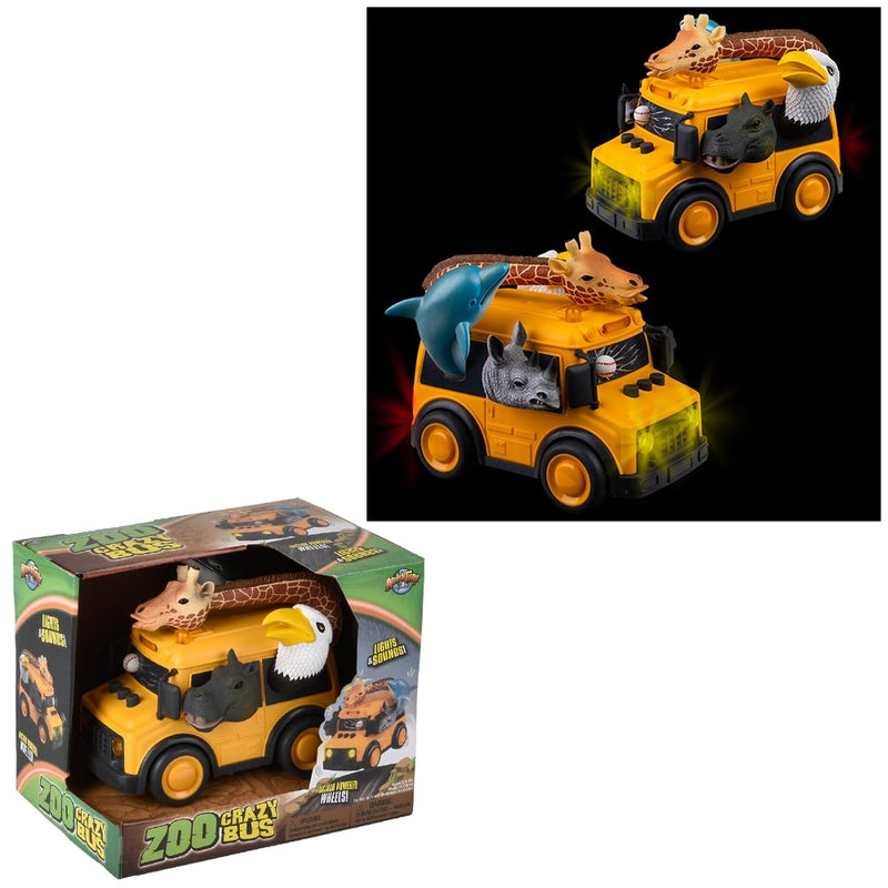 Animal School Bus With Lights and Sound