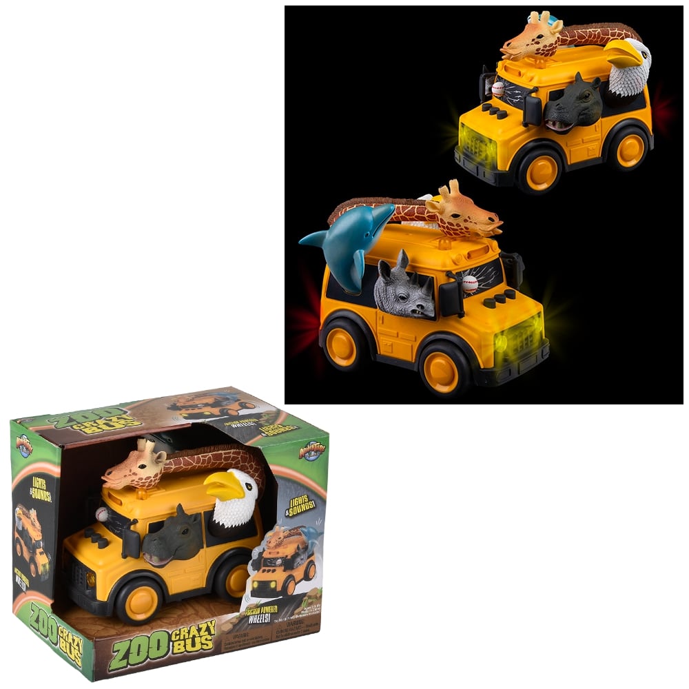 Animal School Bus With Lights and Sound