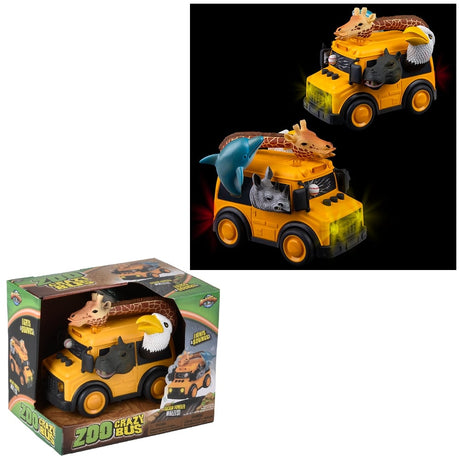 Animal School Bus With Lights and Sound