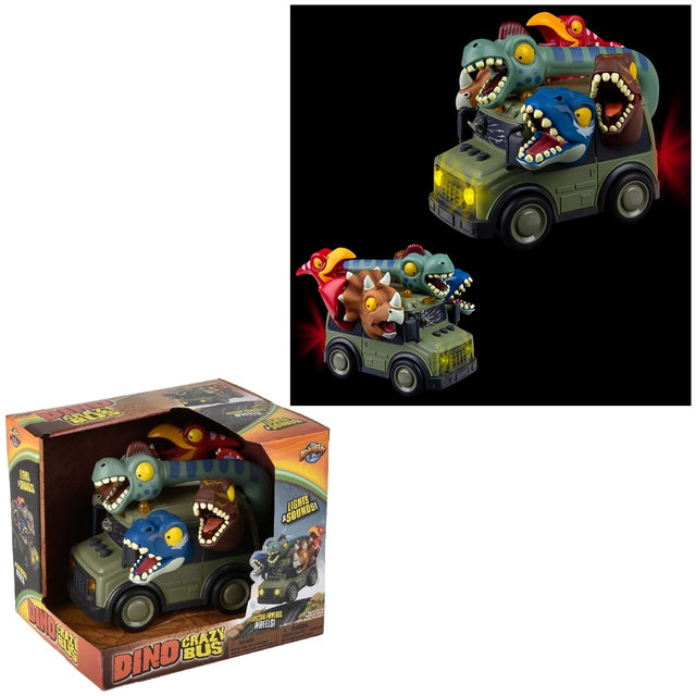 Dinosaur School Bus With Lights and Sound