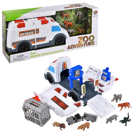 Veterinarian Playset Zoo Mobile Veterinarian Set
