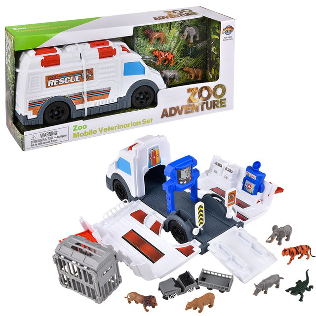 Veterinarian Playset Zoo Mobile Veterinarian Set