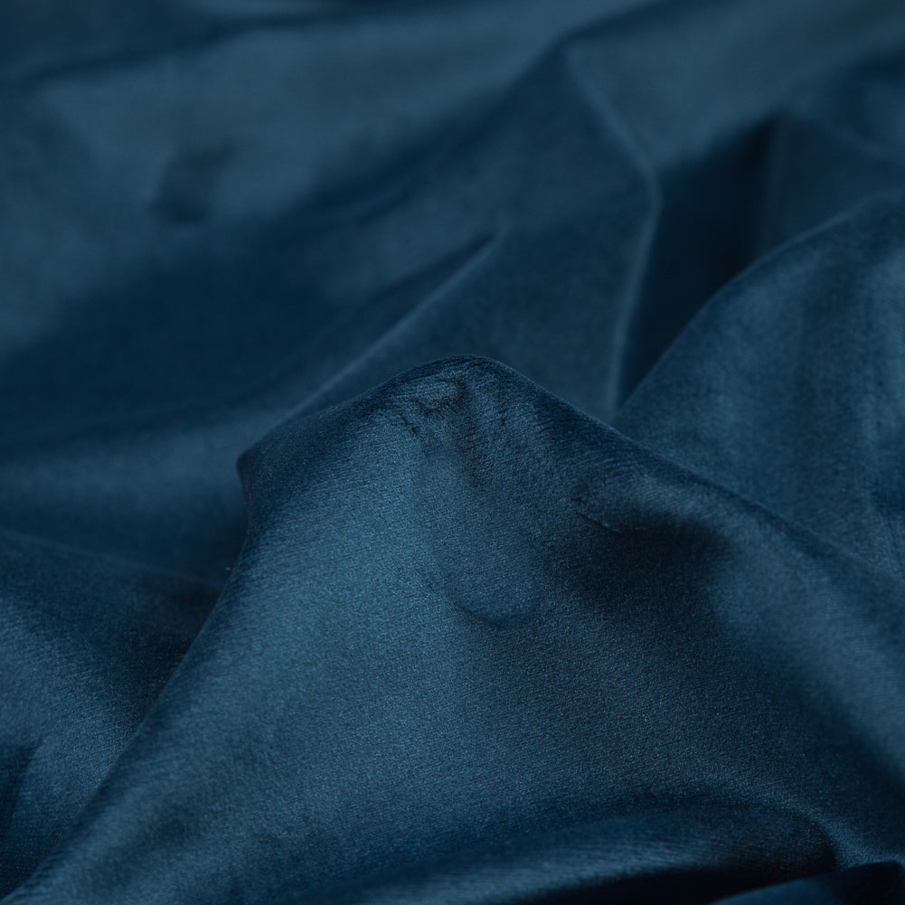 Ultra Soft Polyester Velvet - Navy - British Imported