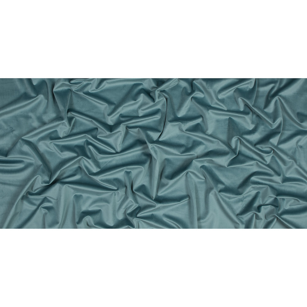 Ultra Soft Polyester Velvet - Aqua - British Imported