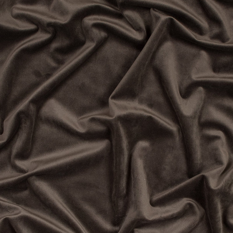 Ultra Soft Polyester Velvet - Bark - British Imported