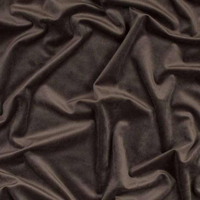 Ultra Soft Polyester Velvet - Bark - British Imported