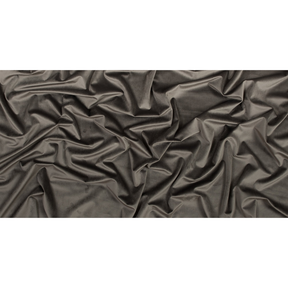 Ultra Soft Polyester Velvet - Gunmetal - British Imported