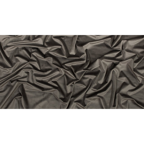 Ultra Soft Polyester Velvet - Gunmetal - British Imported