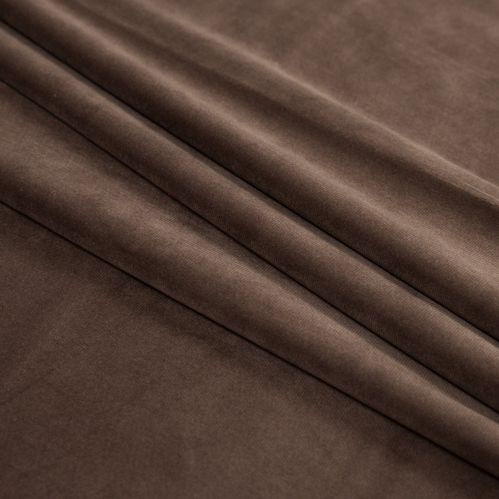 Ultra Soft Polyester Velvet - Espresso - British Imported