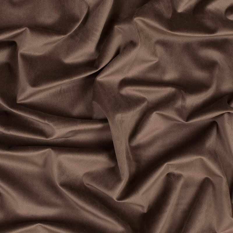 Ultra Soft Polyester Velvet - Espresso - British Imported