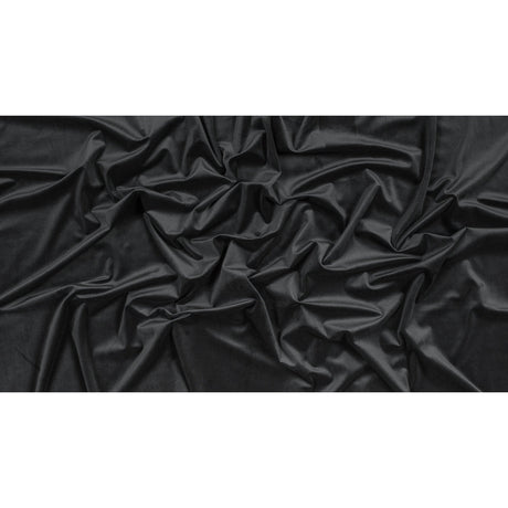 Ultra Soft Polyester Velvet - Noir - British Imported
