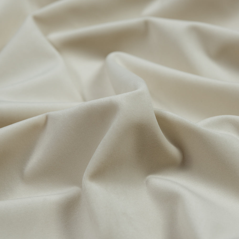 Ultra Soft Polyester Velvet - Oyster - British Imported