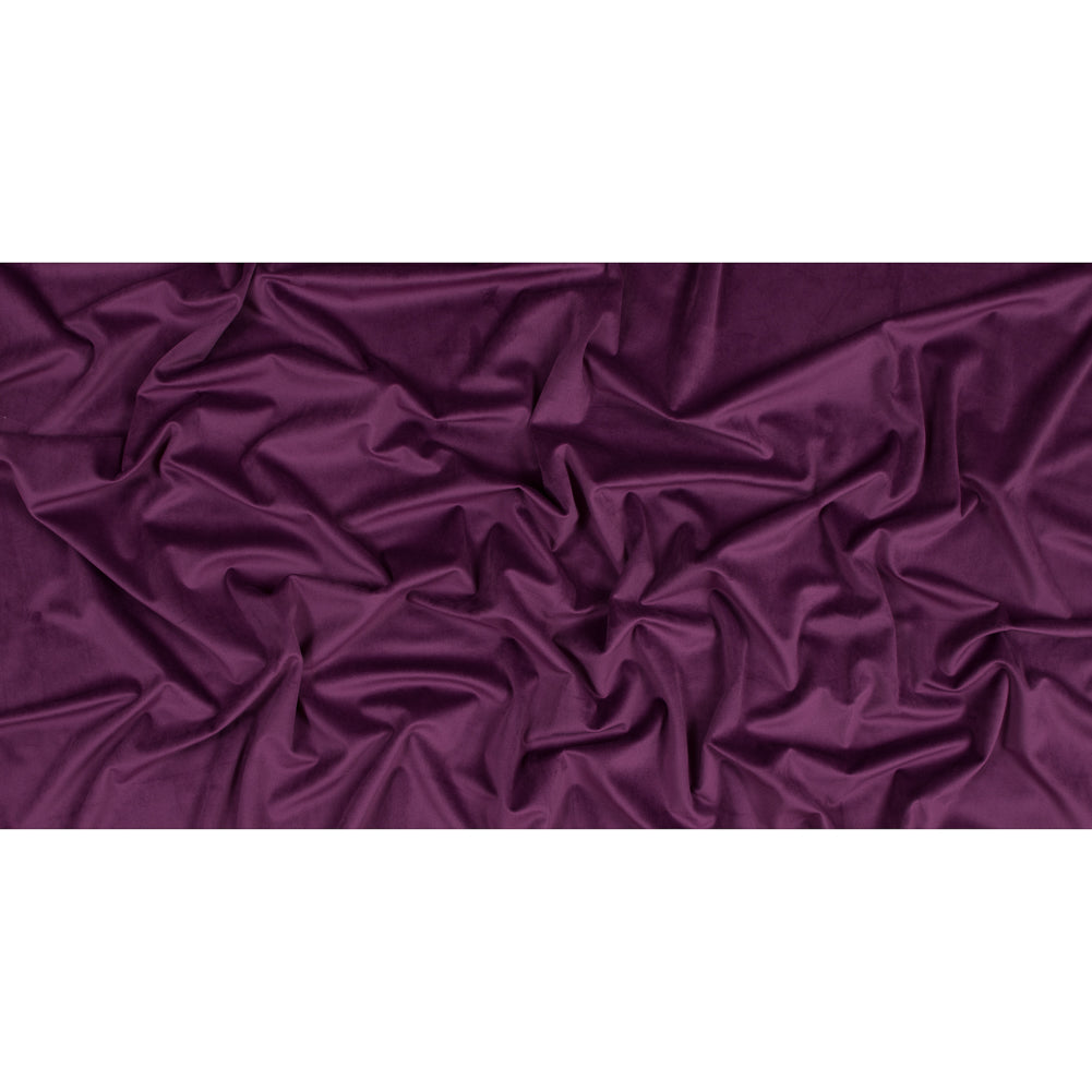 Ultra Soft Polyester Velvet - Aubergine - British Imported