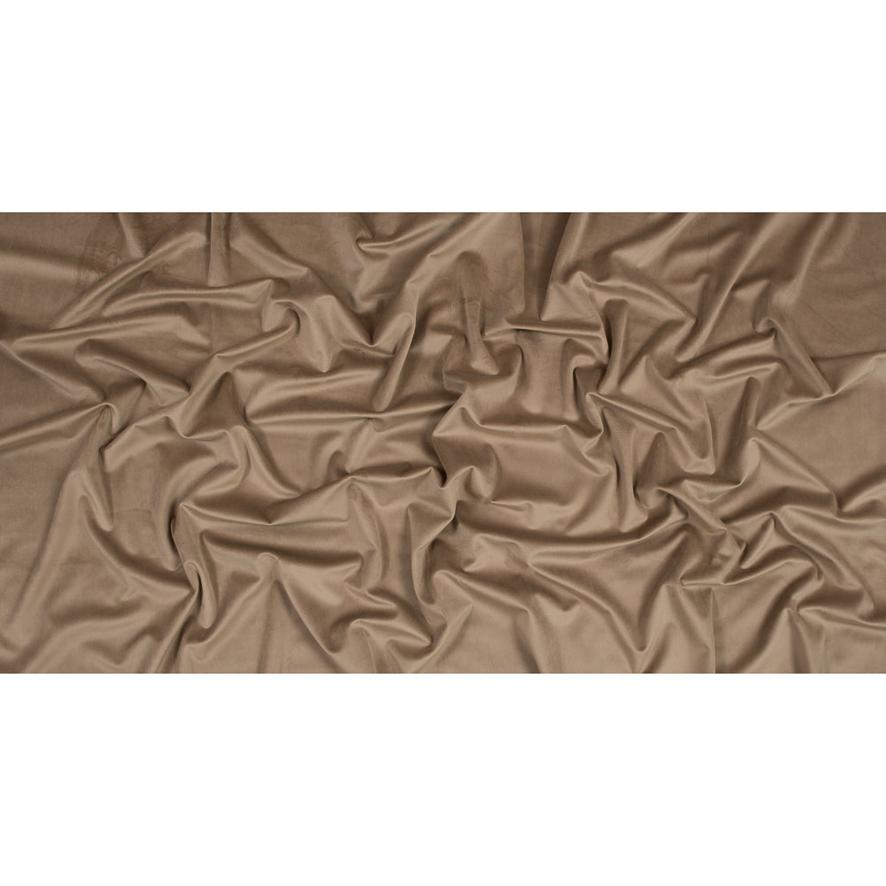 Ultra Soft Polyester Velvet - Caramel - British Imported