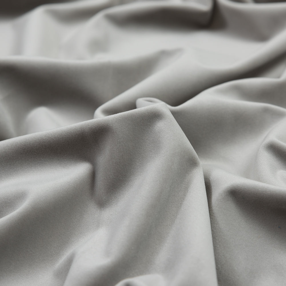 Ultra Soft Polyester Velvet - Dove - British Imported