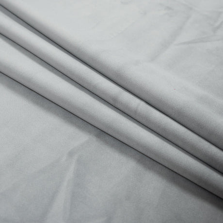 Ultra Soft Polyester Velvet - Silver - British Imported