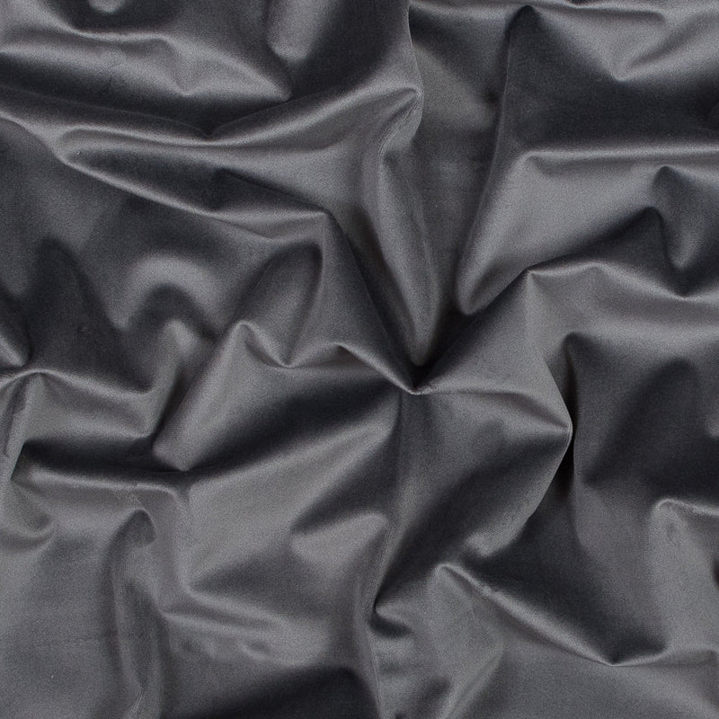 Ultra Soft Polyester Velvet - Slate - British Imported