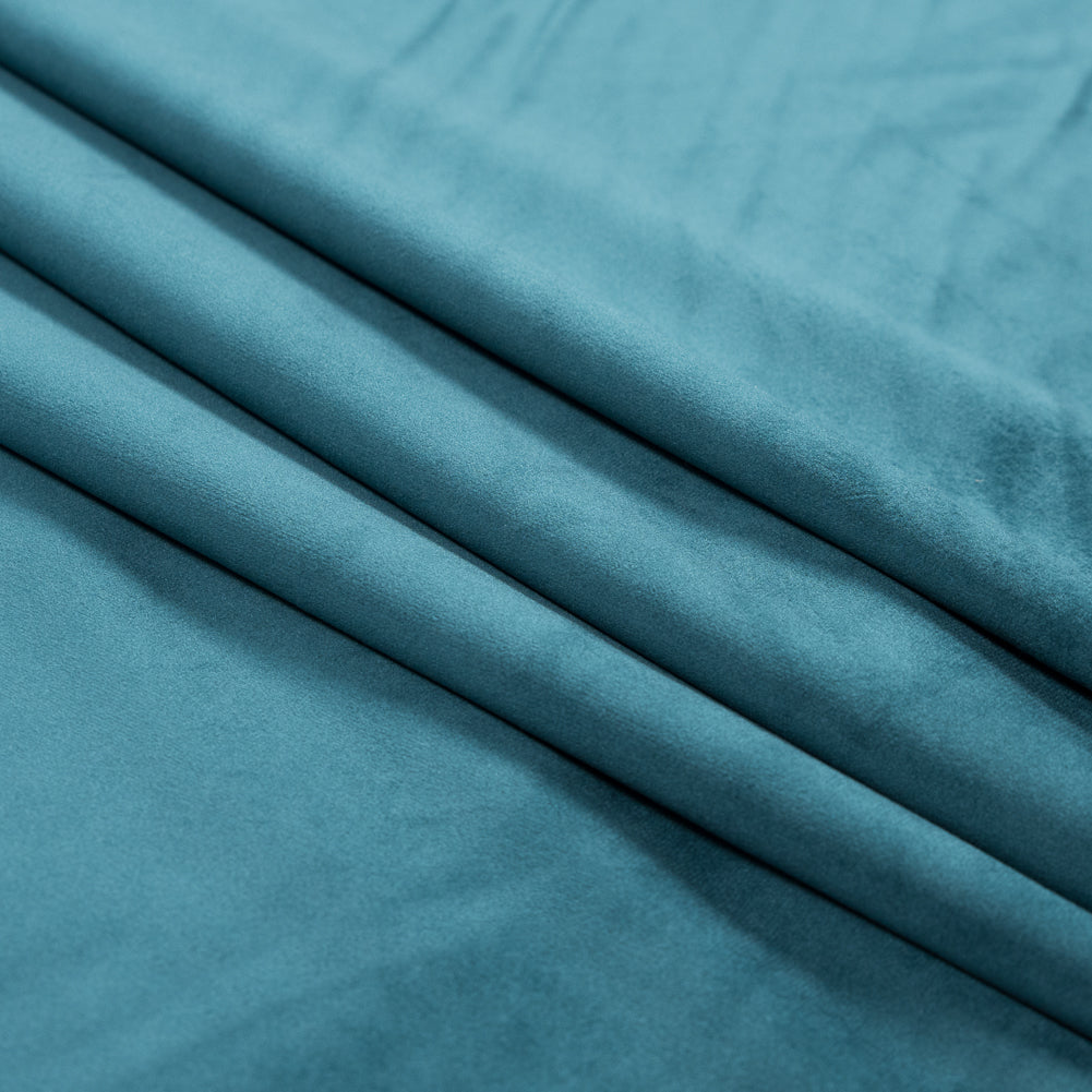 Ultra Soft Polyester Velvet - Teal - British Imported