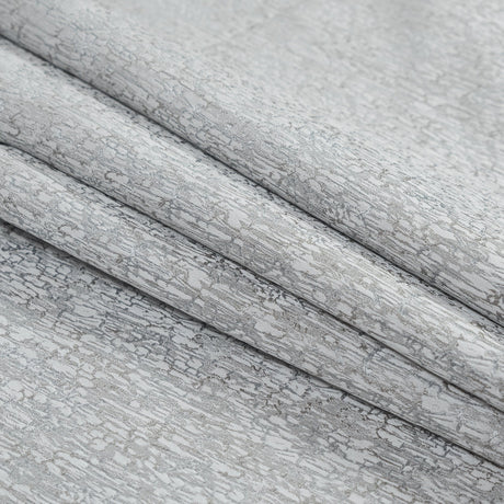 Satin-Face Jacquard - Silver Crackle - British Imported