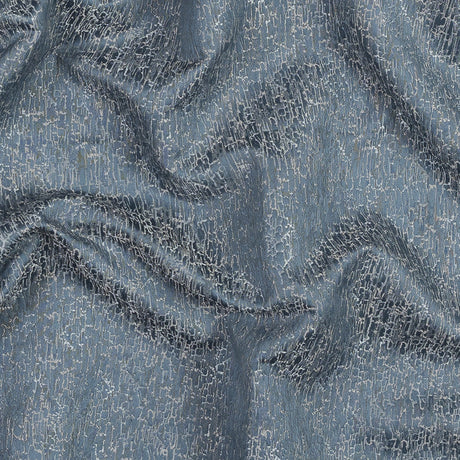 Satin-Face Jacquard - Sky Crackle - British Imported