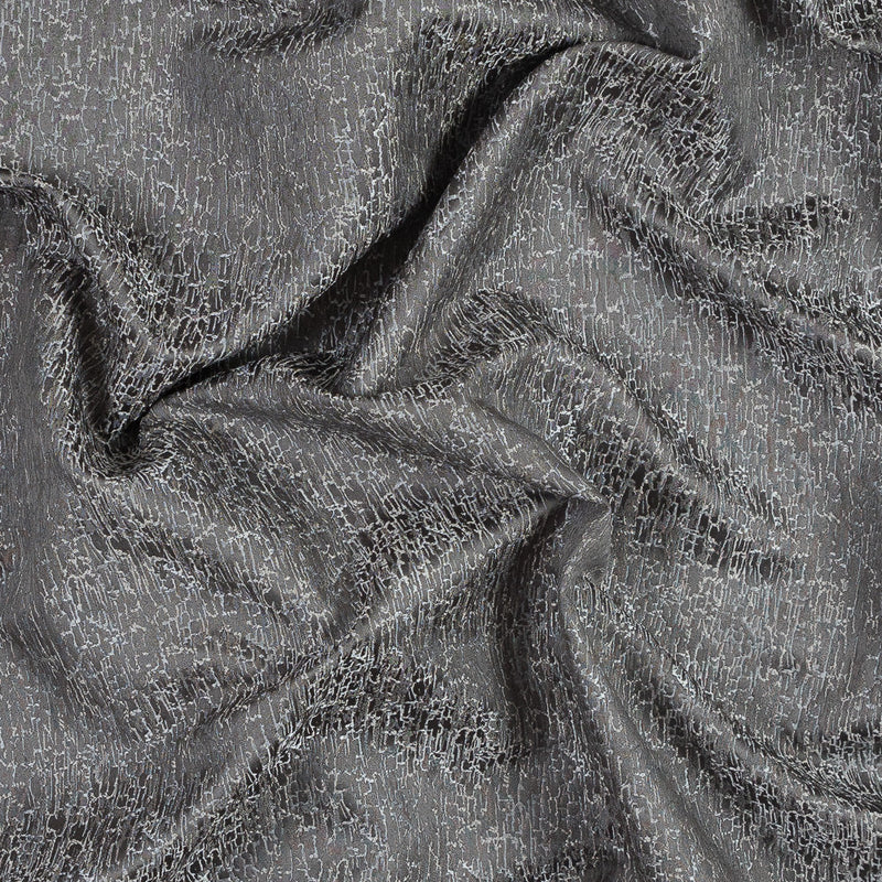 Satin-Face Jacquard - Slate Crackle - British Imported