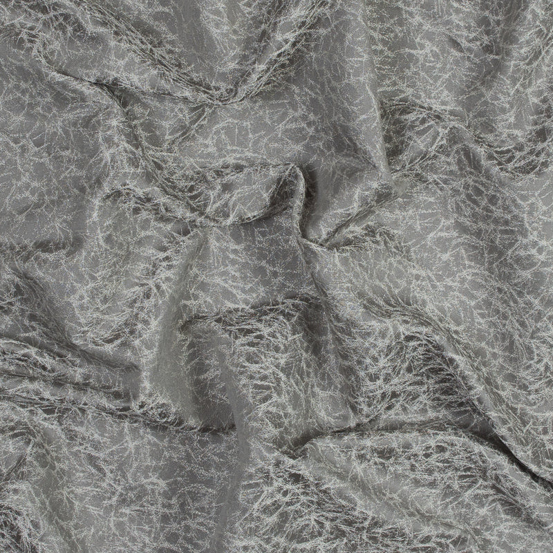 Satin-Faced Jacquard - Dove Cracked - British Imported