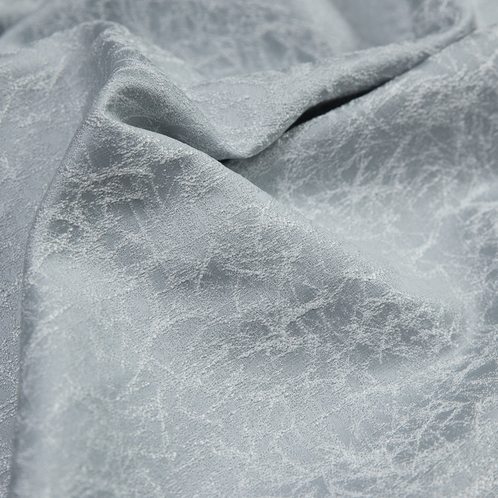 Satin-Faced Jacquard - Silver Cracked - British Imported