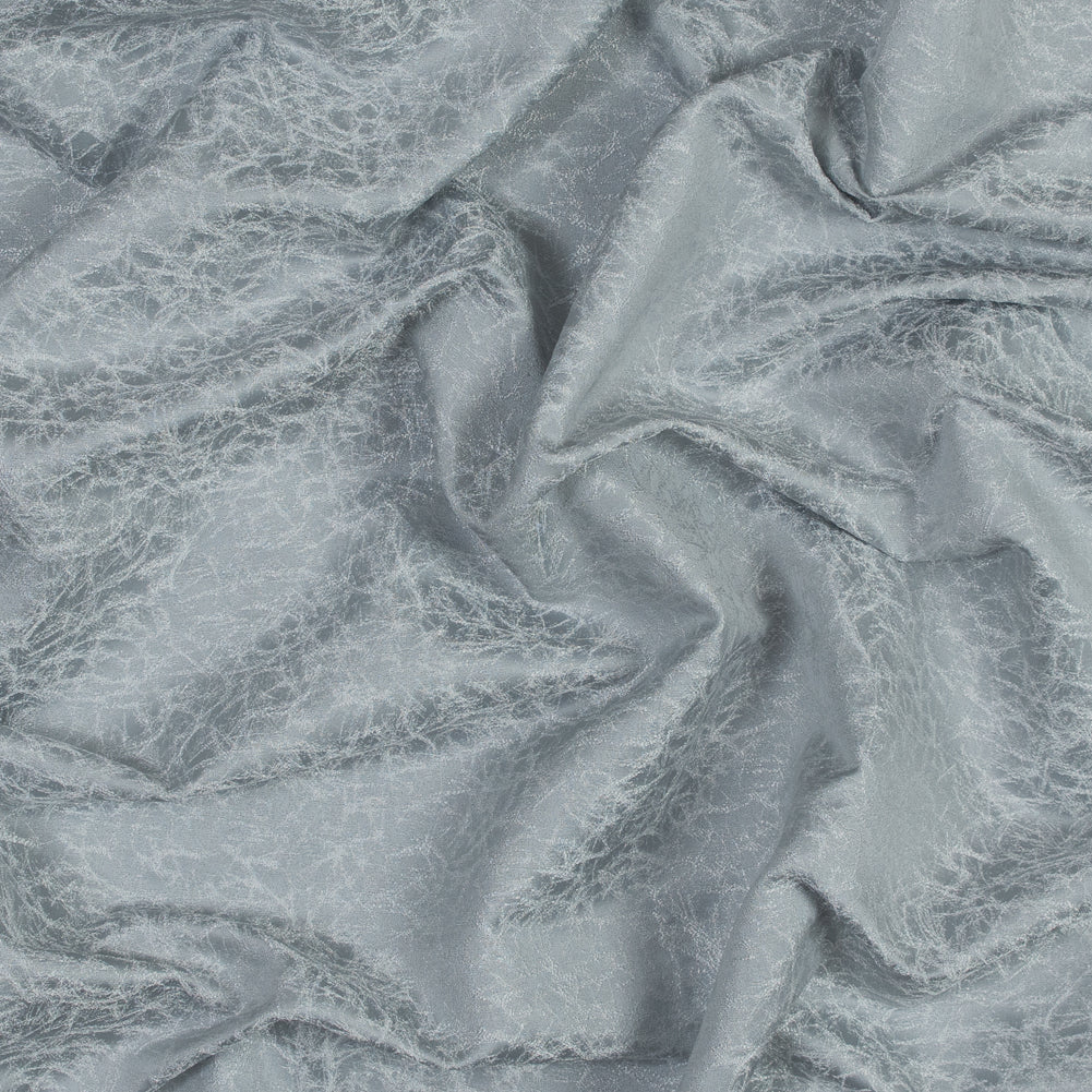 Satin-Faced Jacquard - Silver Cracked - British Imported
