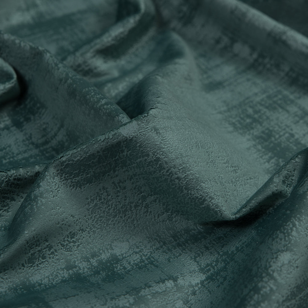 Embossed Textured Velvet - Aqua - British Imported
