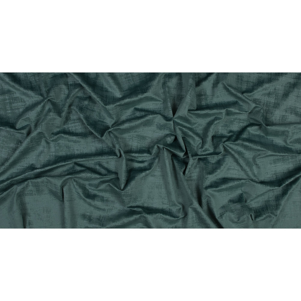 Embossed Textured Velvet - Aqua - British Imported