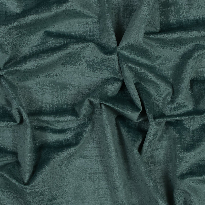 Embossed Textured Velvet - Aqua - British Imported