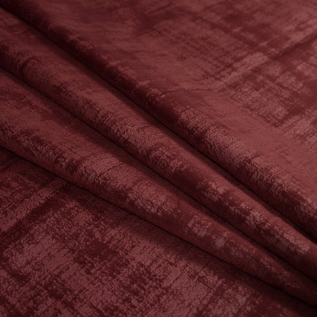 Embossed Textured Velvet - Claret - British Imported