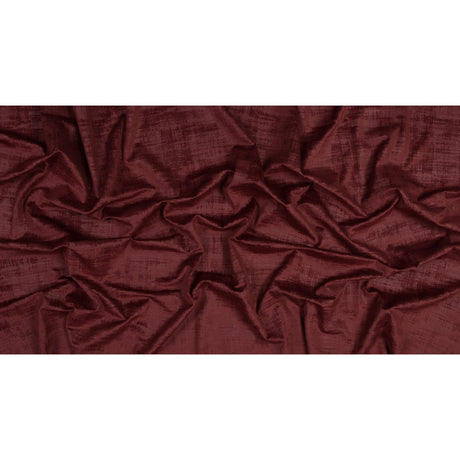 Embossed Textured Velvet - Claret - British Imported