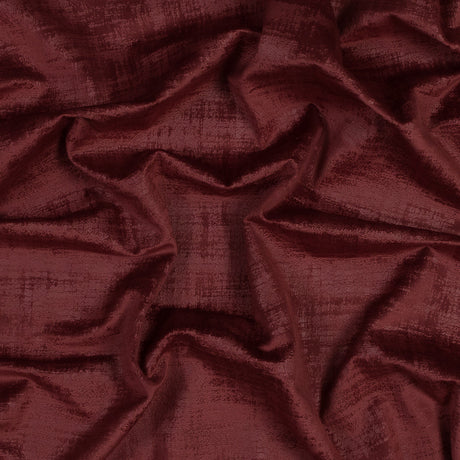 Embossed Textured Velvet - Claret - British Imported