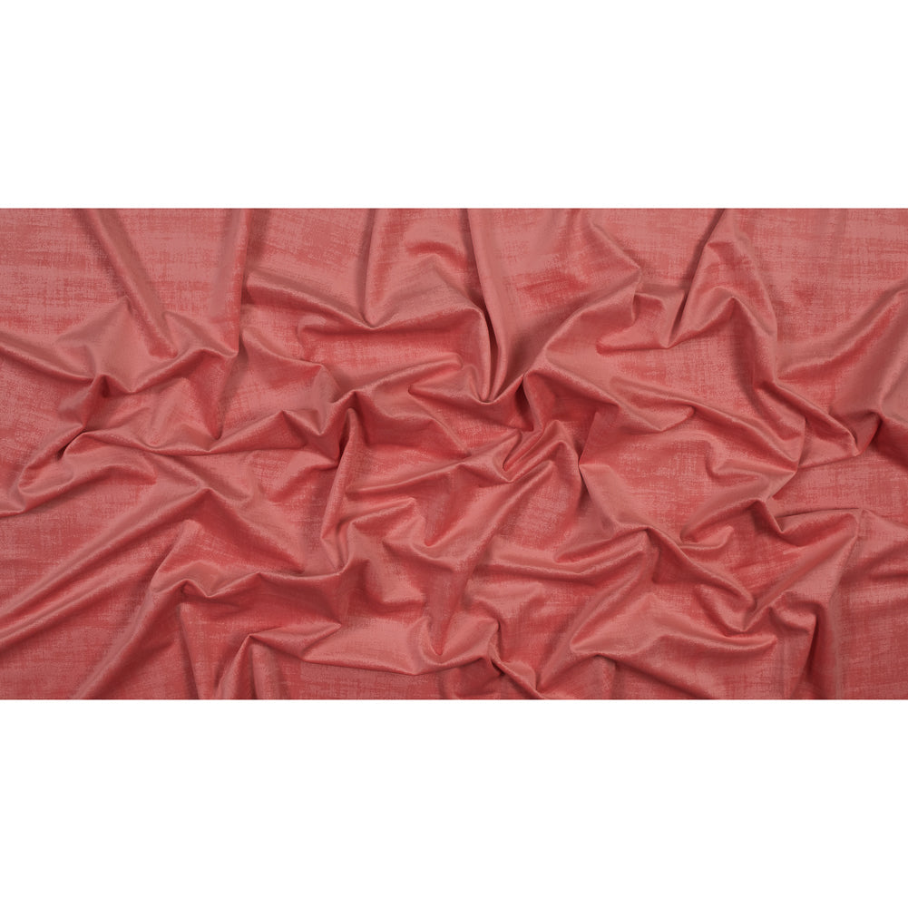 Embossed Textured Velvet - Coral - British Imported