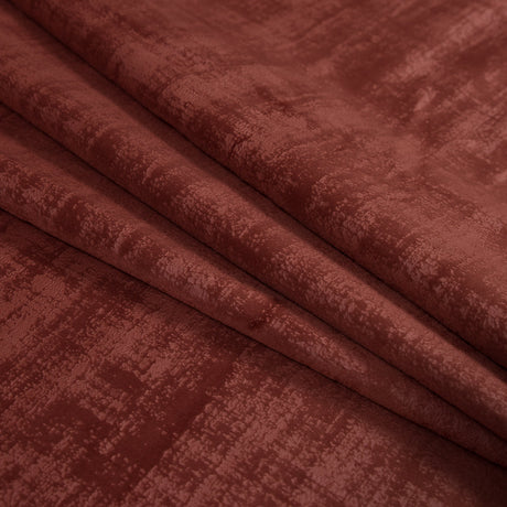 Embossed Textured Velvet - Crimson - British Imported
