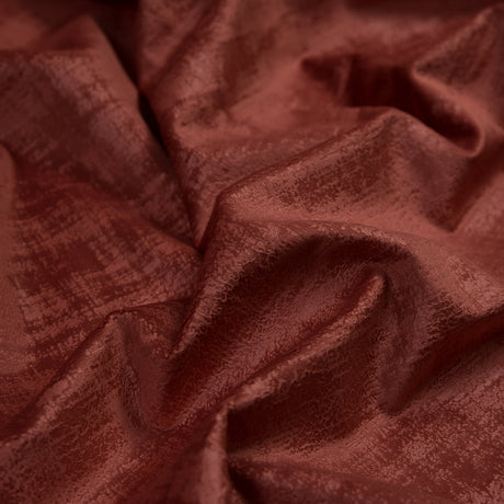 Embossed Textured Velvet - Crimson - British Imported