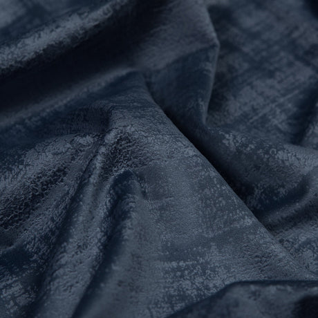 Embossed Textured Velvet - Denim - British Imported
