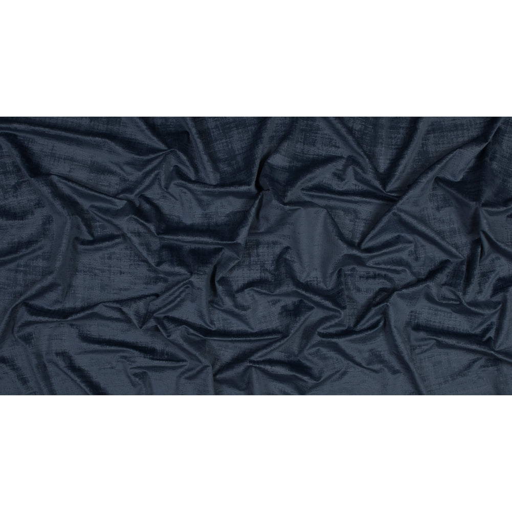 Embossed Textured Velvet - Denim - British Imported