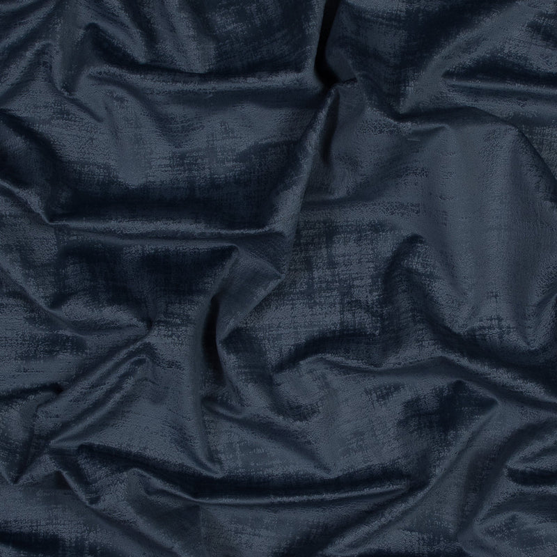 Embossed Textured Velvet - Denim - British Imported