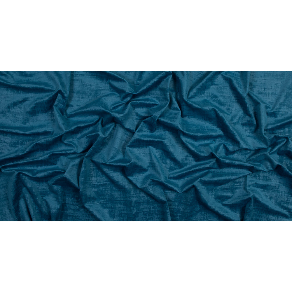 Embossed Textured Velvet - Marine - British Imported