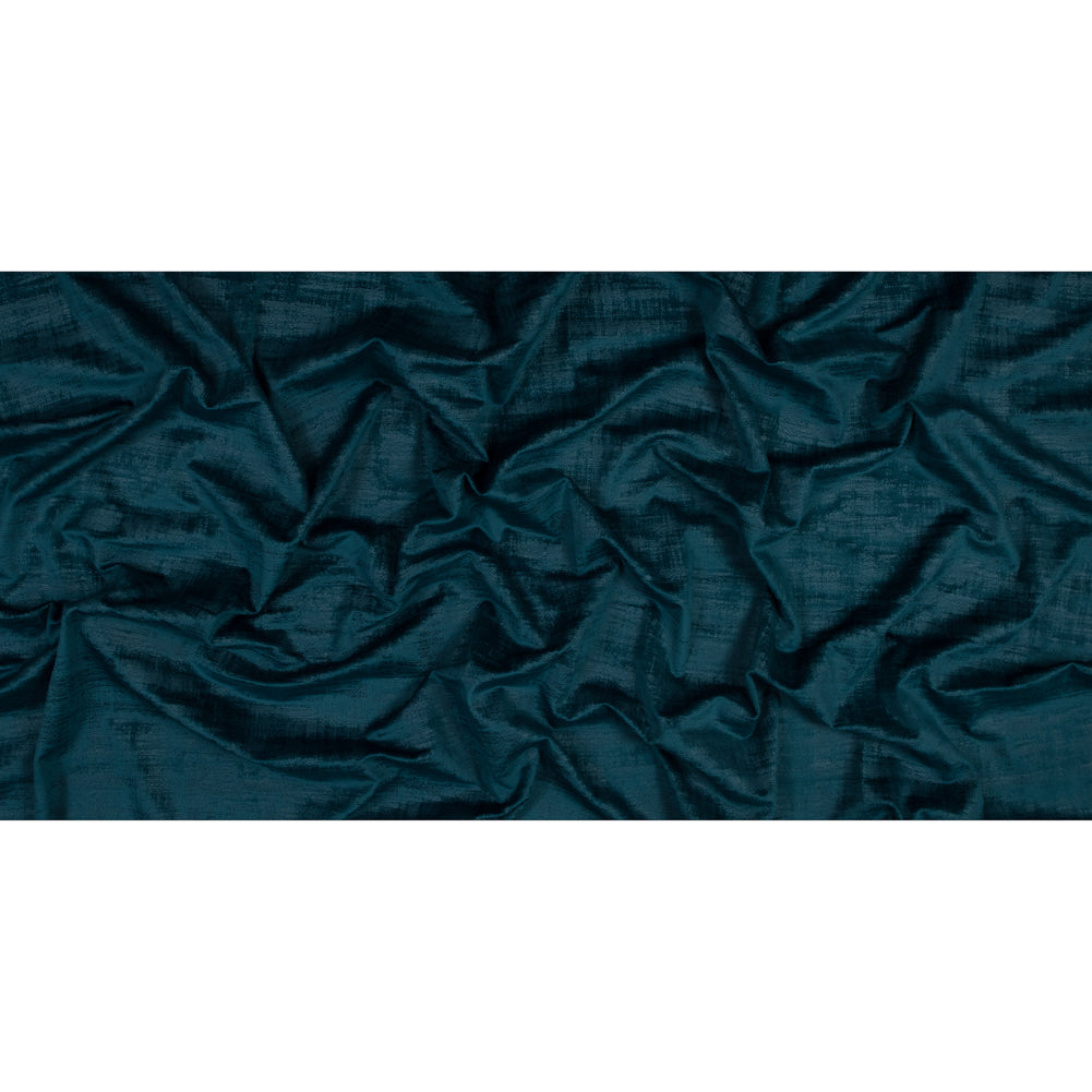 Embossed Textured Velvet - Peacock - British Imported