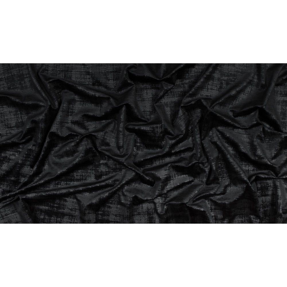 Embossed Textured Velvet - Raven - British Imported