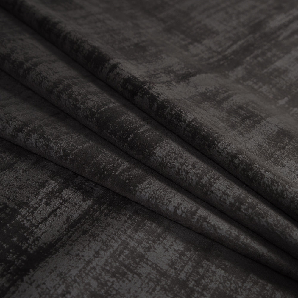Embossed Textured Velvet - Slate - British Imported