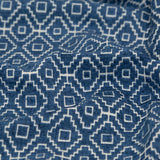 Chenille Jacquard - Denim Diamond Geometric - British Imported