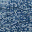 Chenille Jacquard - Denim Diamond Geometric - British Imported